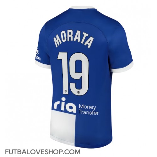Dres Atletico Madrid Alvaro Morata #19 Preč 2023-24 Krátky Rukáv